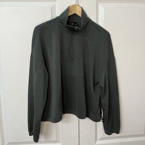 Spyder Active 1/4 Zip Pullover Womens XL Gray Running Outdoor Gorpcore